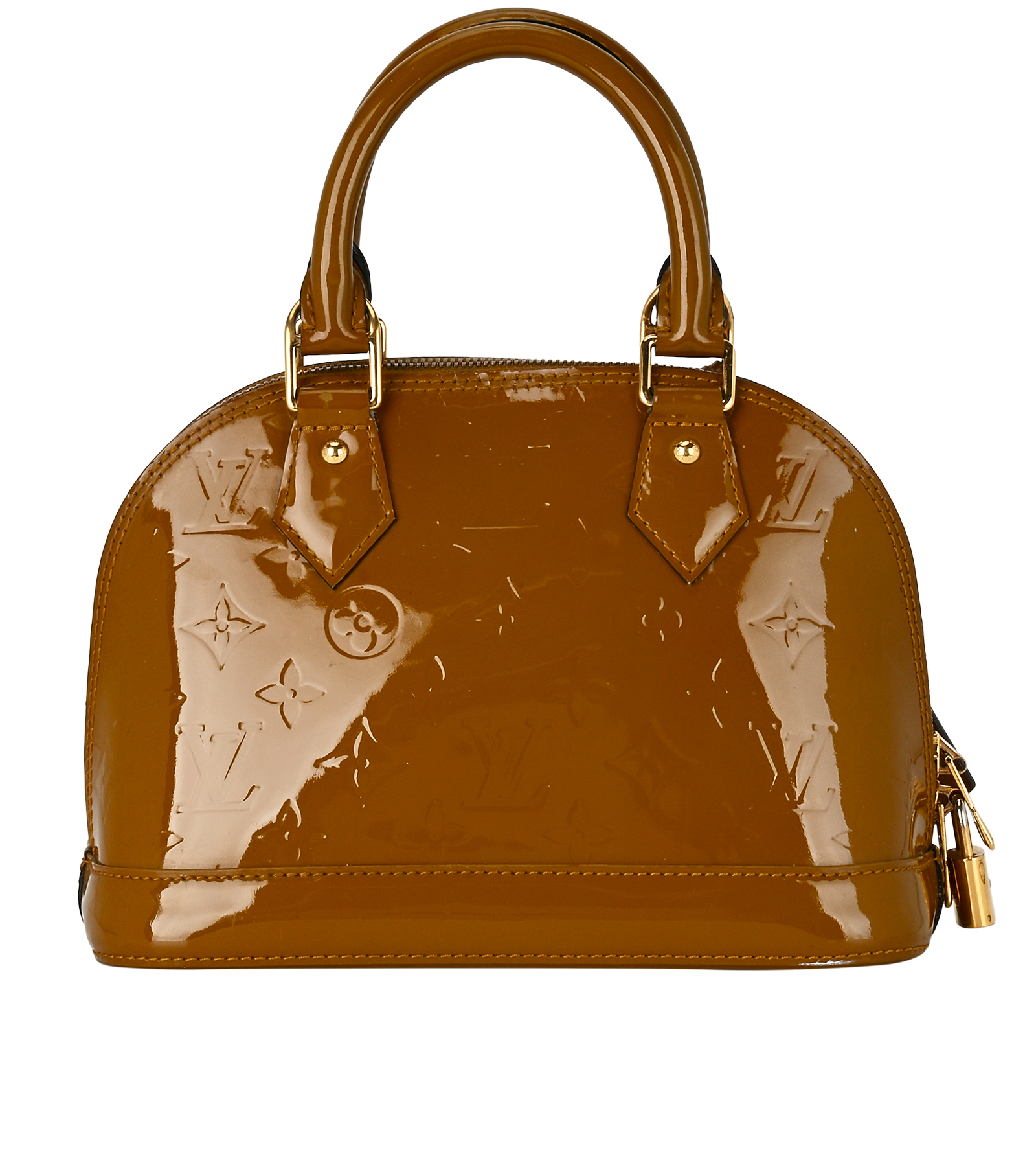 Alma BB, &pound;995, Handbags, Brown, Patent Leather, Back view